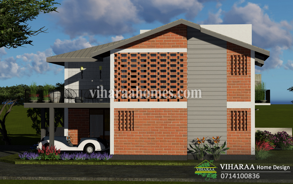 Viharaa Home Design - Two Story Home Plan and 3D Design - Kahathuduwa, Sri Lanka