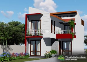 Viharaa Home Design - Two Story Home Plan and 3D Design - Maththegoda, Sri Lanka